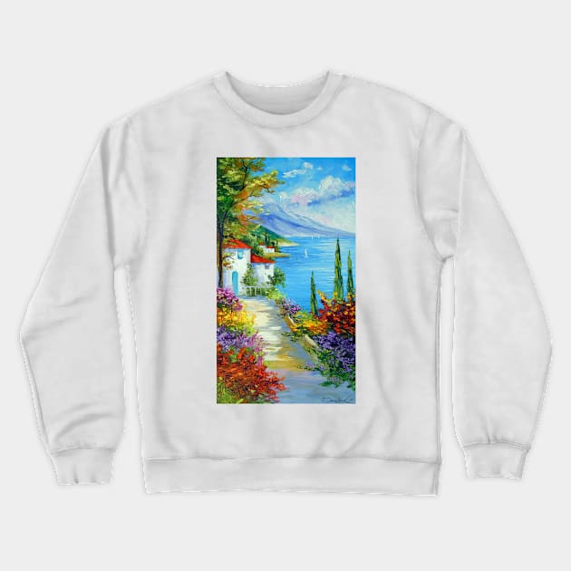 Midday by the sea Crewneck Sweatshirt by OLHADARCHUKART